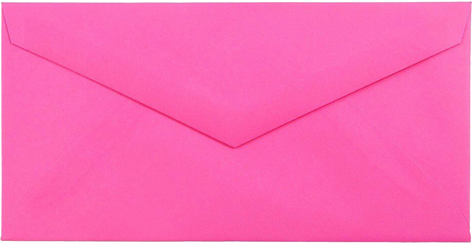 Fuchsia Pink Magenta 24lb 3 7/8 x 7 1/2 Monarch Envelopes