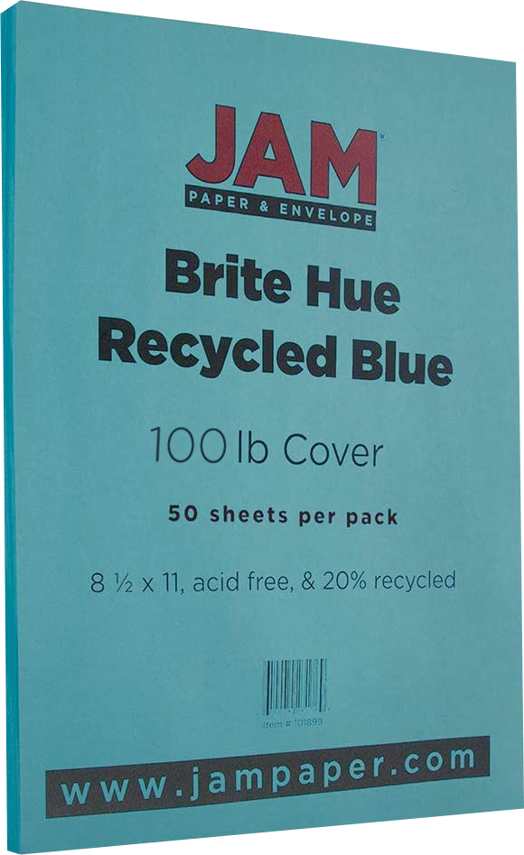 Pool Blue 65lb 8 1/2 x 11 Cardstock