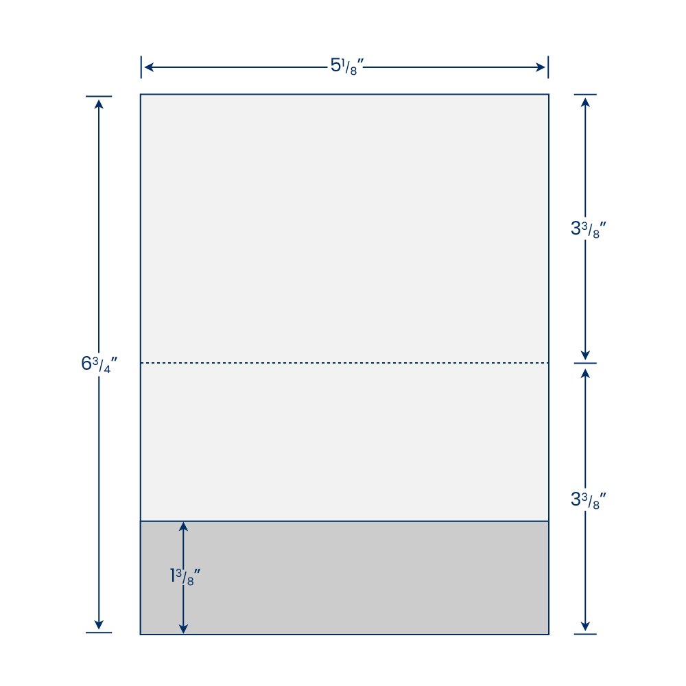 White Smooth 80lb 5 1/8 x 3 3/8 One Pocket Landscape Photo Holders with 1 3/8 Inch Pocket