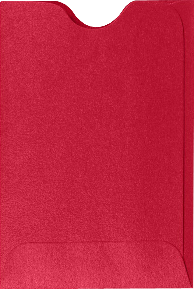 Jupiter Red Metallic 32lb Credit Card Sleeve (2 3/8 x 3 1/2)