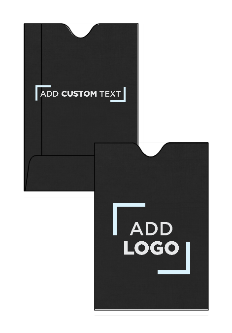 Black Linen 32lb Credit Card Sleeve (2 3/8 x 3 1/2)
