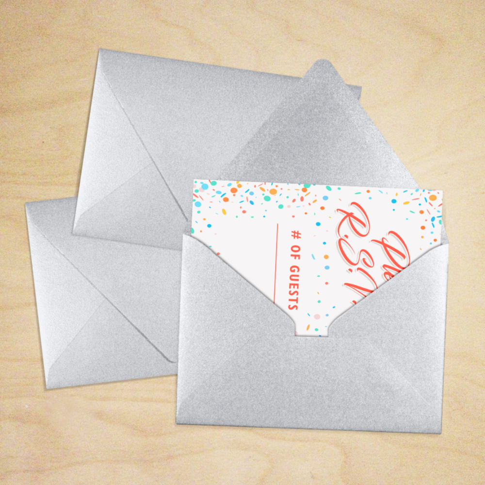 Silver Metallic 32lb A1 Contour Flap Envelopes (3 5/8 x 5 1/8)