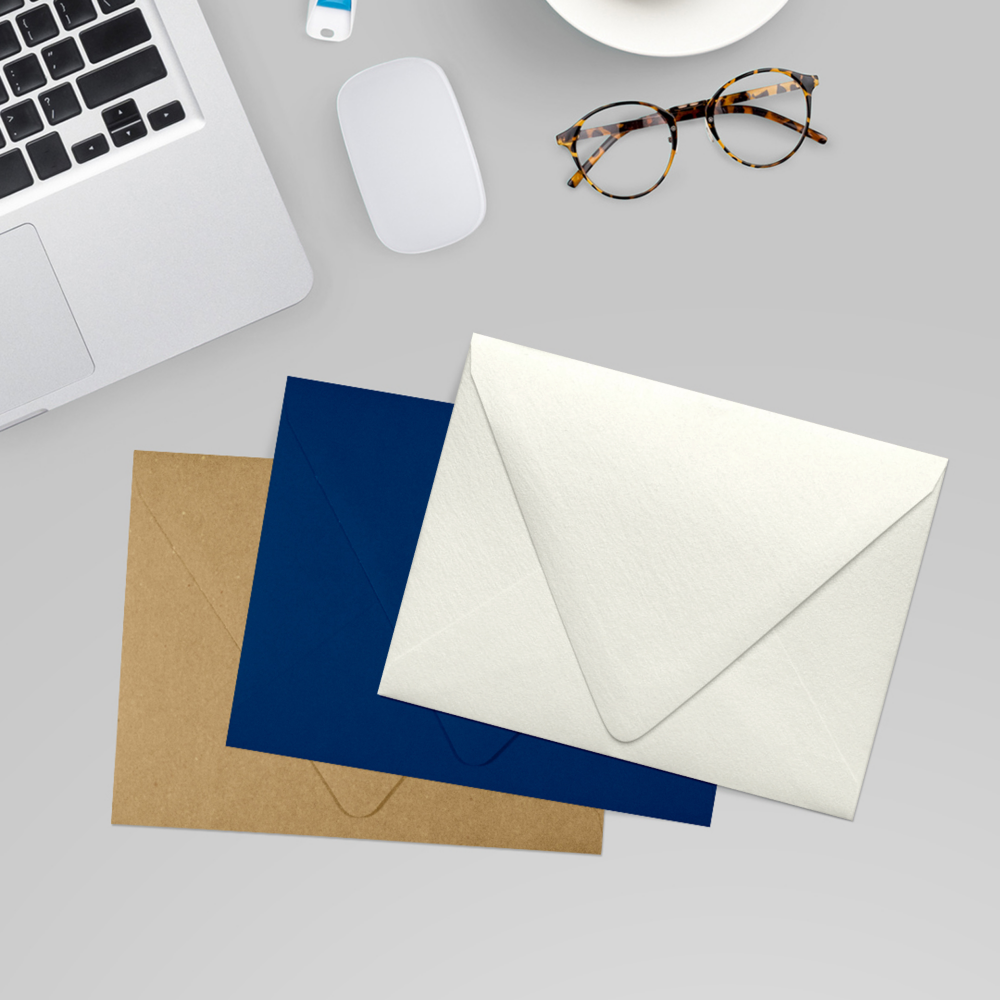 White Quartz Metallic 32lb A2 Contour Flap Envelopes (4 3/8 x 5 3/4