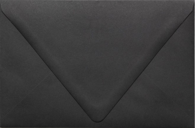 Smooth Midnight Black 32lb A9 Contour Flap Envelopes (5 3/4 x 8 3/4)