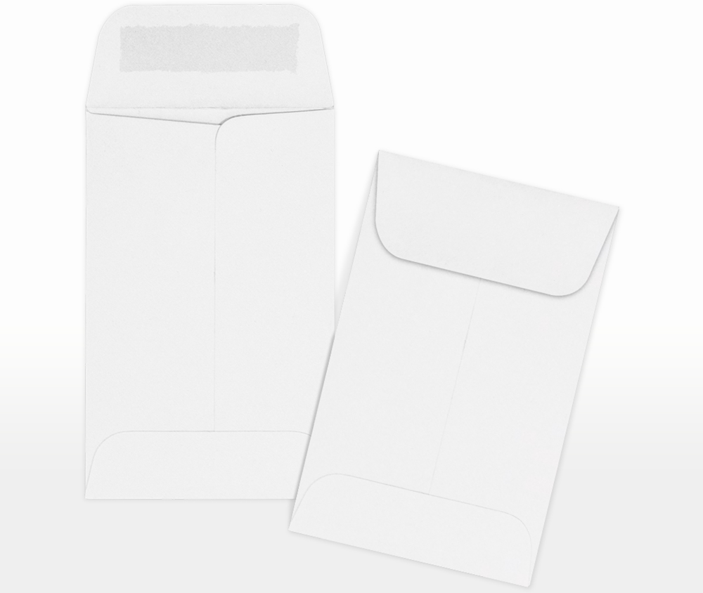 Premium White 32lb #1 Coin Envelopes (2 1/4 x 3 1/2)
