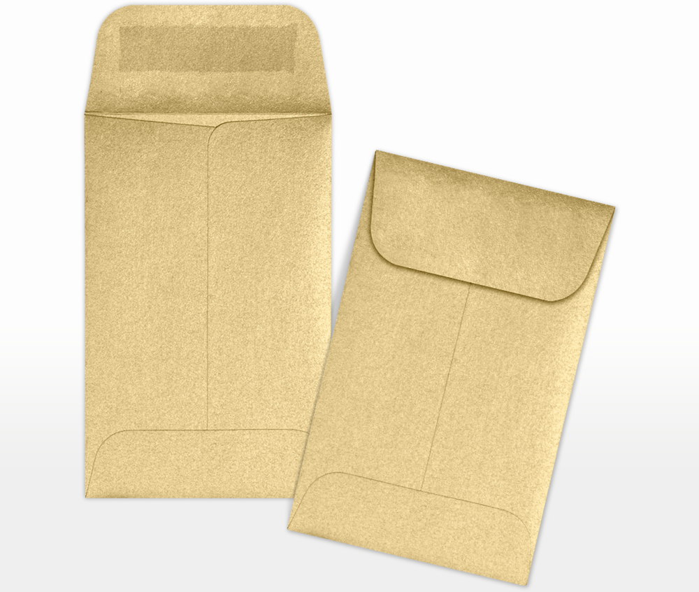 Light Gold Blonde Metallic 32lb #1 Coin Envelopes (2 1/4 x 3 1/2)