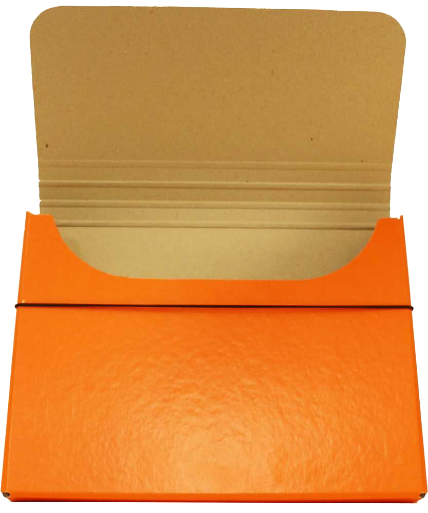 Orange 10 x 13 1/4 x 1 1/4 Thick Elastic Portfolios