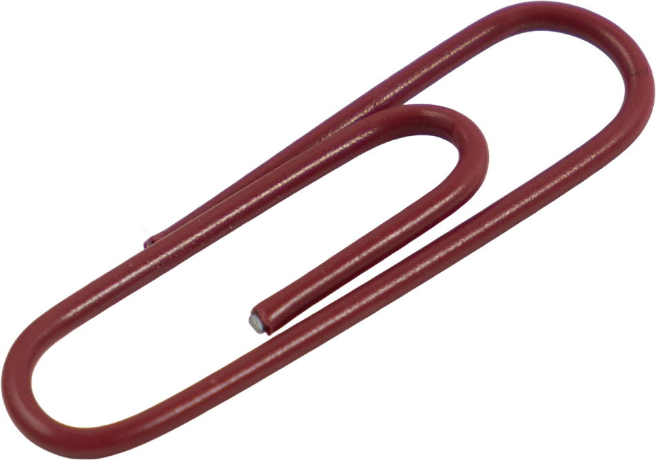 Standard Paper Clips - 100 Pack - Burgundy
