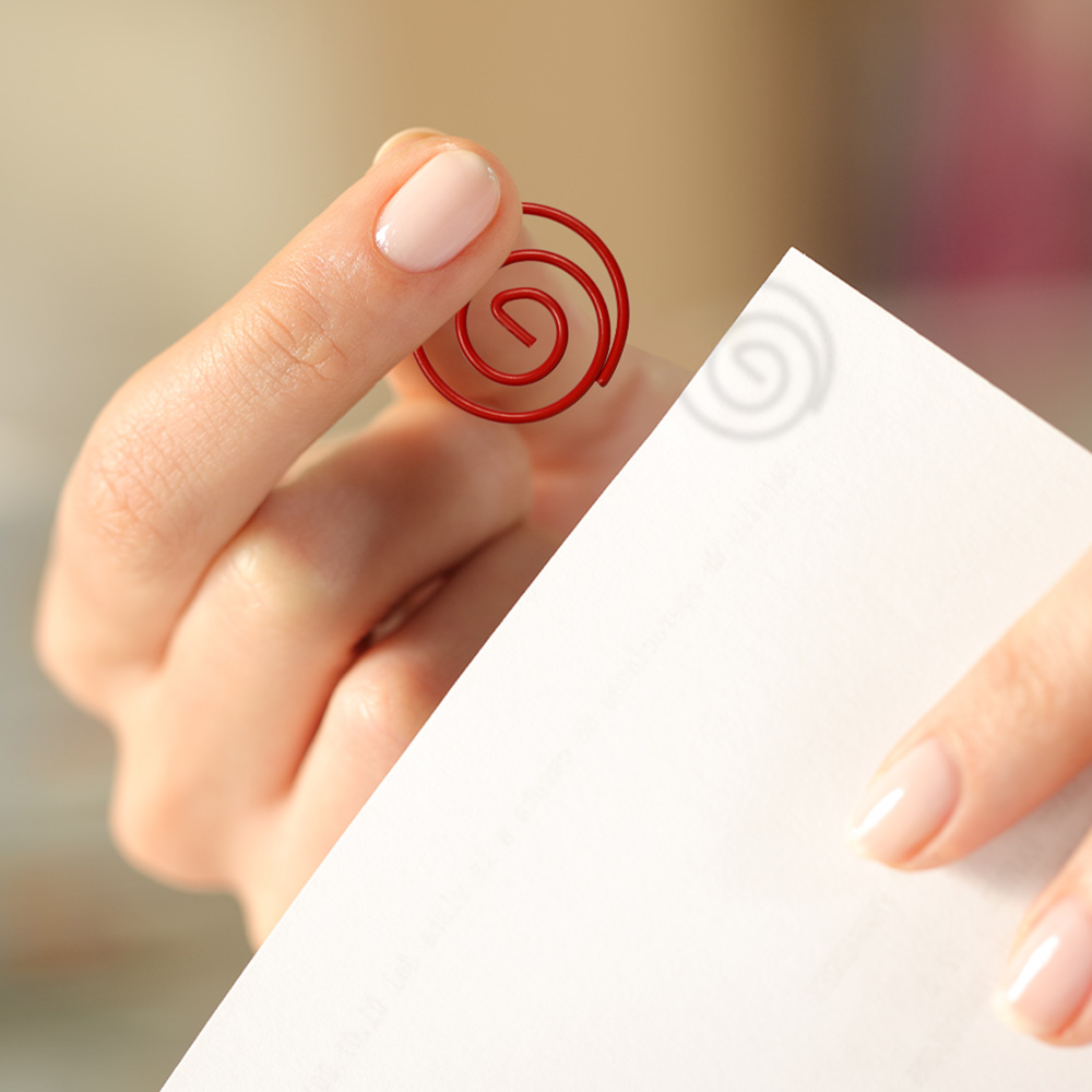 Red Circular "Cloops" Paper Clips - 50 Pack