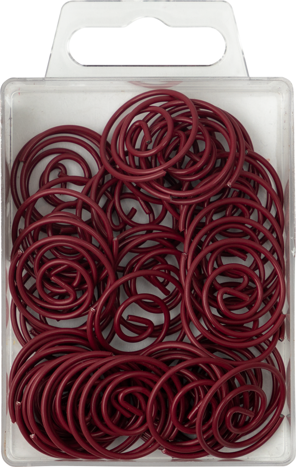 Circular "Cloops" Paper Clips - 50 Pack - Burgundy