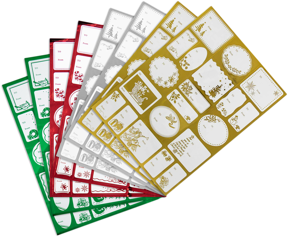 Christmas To/From Assorted Size Mini Stickers - 4 Packs of 40