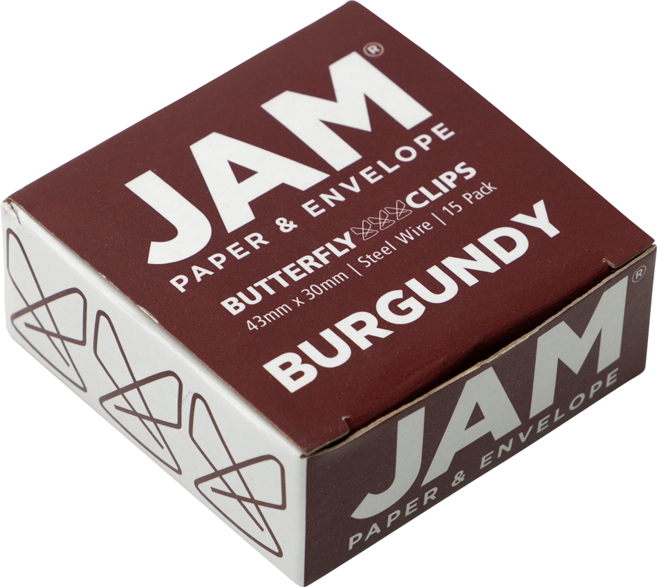 Butterfly Clips - 15 Pack - Burgundy