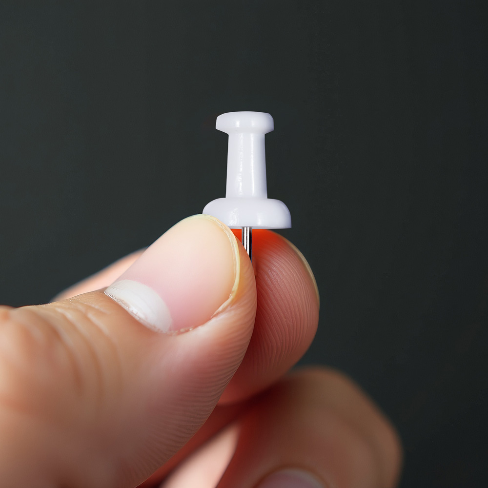 White Pushpins - 100 Pack