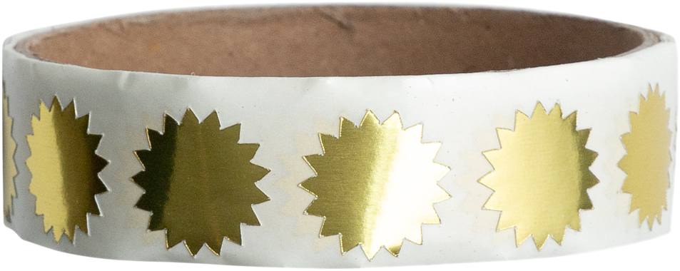 Gold Foil 3/4 Inch Roll of Wafer Seal Labels