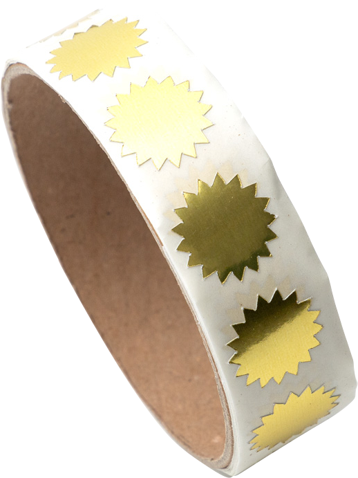 Gold Foil 3/4 Inch Roll of Wafer Seal Labels