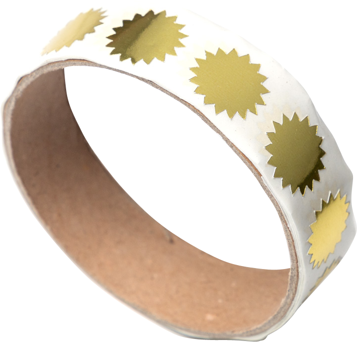 Gold Foil 3/4 Inch Roll of Wafer Seal Labels