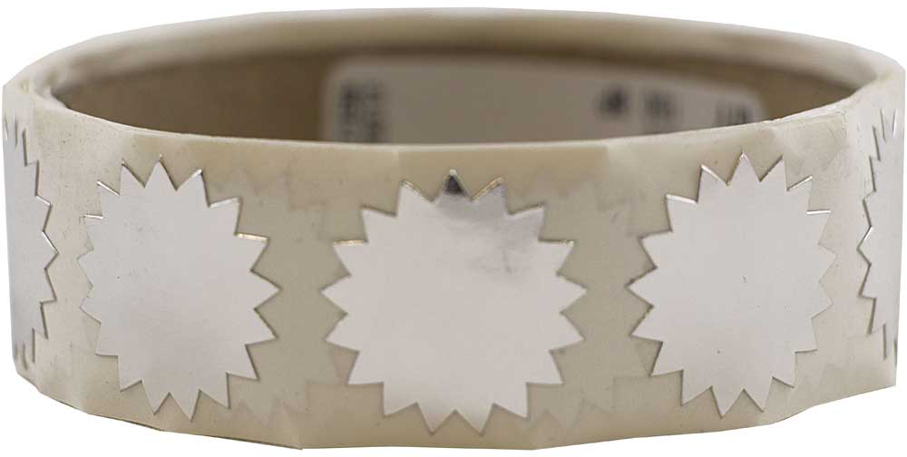 Silver Foil 3/4 Inch Roll of Wafer Seal Labels