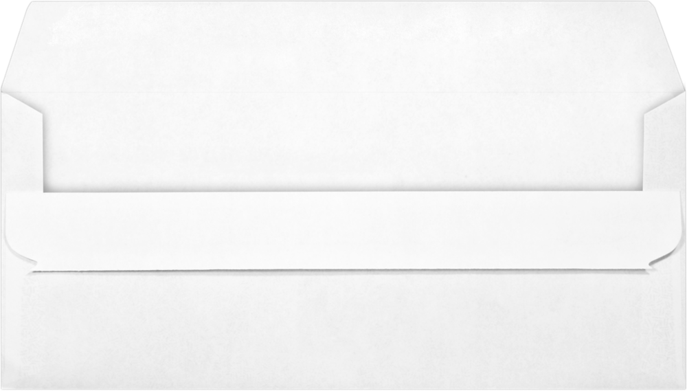 White 24lb #10 Window Envelopes (4 1/8 x 9 1/2) with Simple Seal