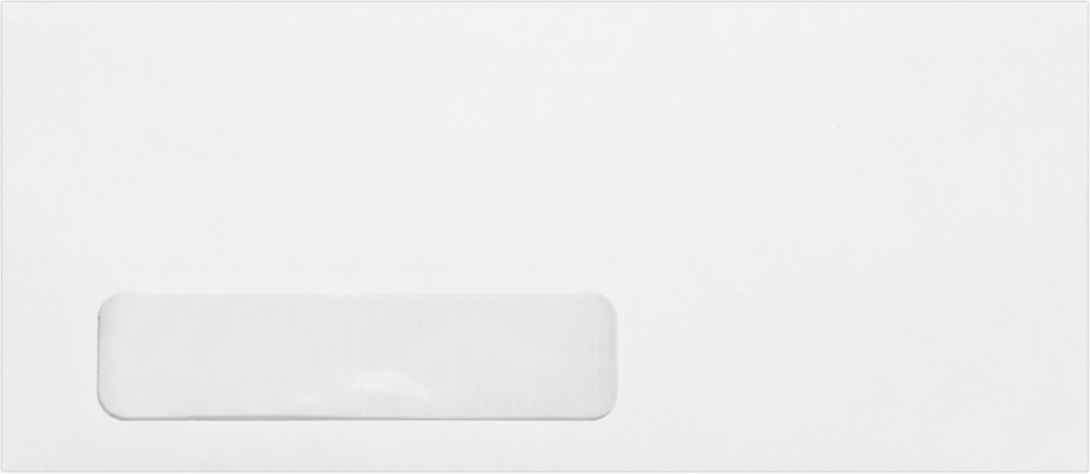 White 24lb #10 Window Envelopes (4 1/8 x 9 1/2) with Simple Seal