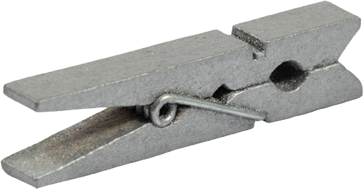 Silver X-Large 1 3/4 Inch Wood Clips - 14 Pack