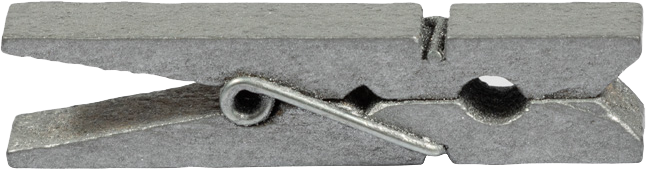 Silver X-Large 1 3/4 Inch Wood Clips - 14 Pack