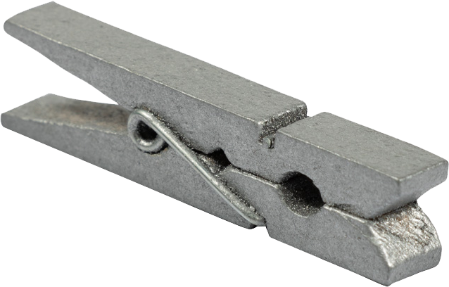 Silver X-Large 1 3/4 Inch Wood Clips - 14 Pack