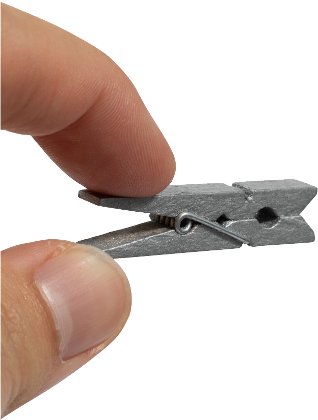 Silver X-Large 1 3/4 Inch Wood Clips - 14 Pack