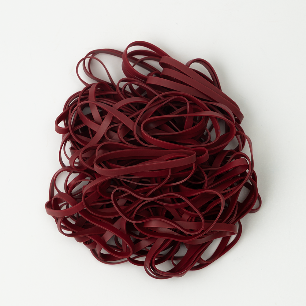 Size 64 Rubber Bands - 100 Pack - Burgundy