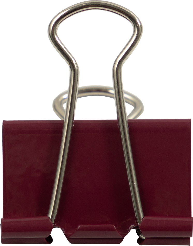 Medium 32mm Binder Clips - 15 Pack - Burgundy