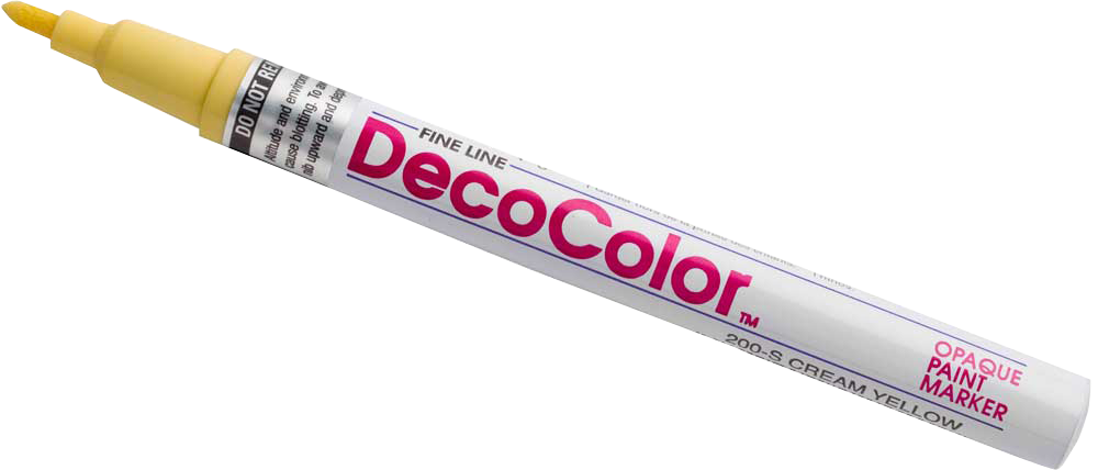 Cream Yellow Fine Line Opaque Paint Markers