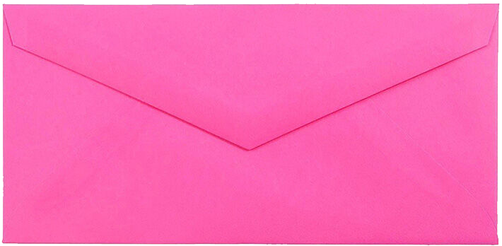Fuchsia Pink Magenta 24lb 3 7/8 x 7 1/2 Monarch Envelopes