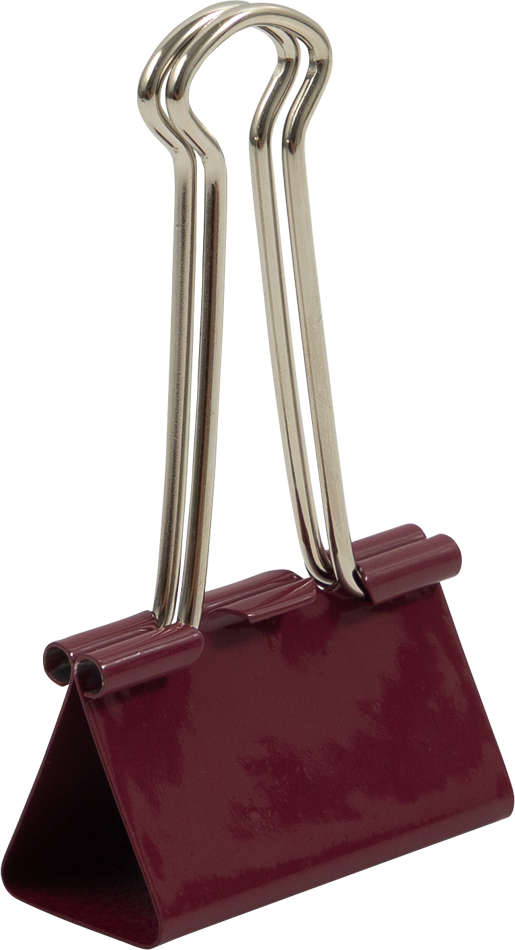 Large 41mm Binder Clips - 12 Pack - Burgundy
