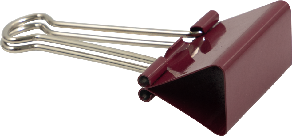 Large 41mm Binder Clips - 12 Pack - Burgundy