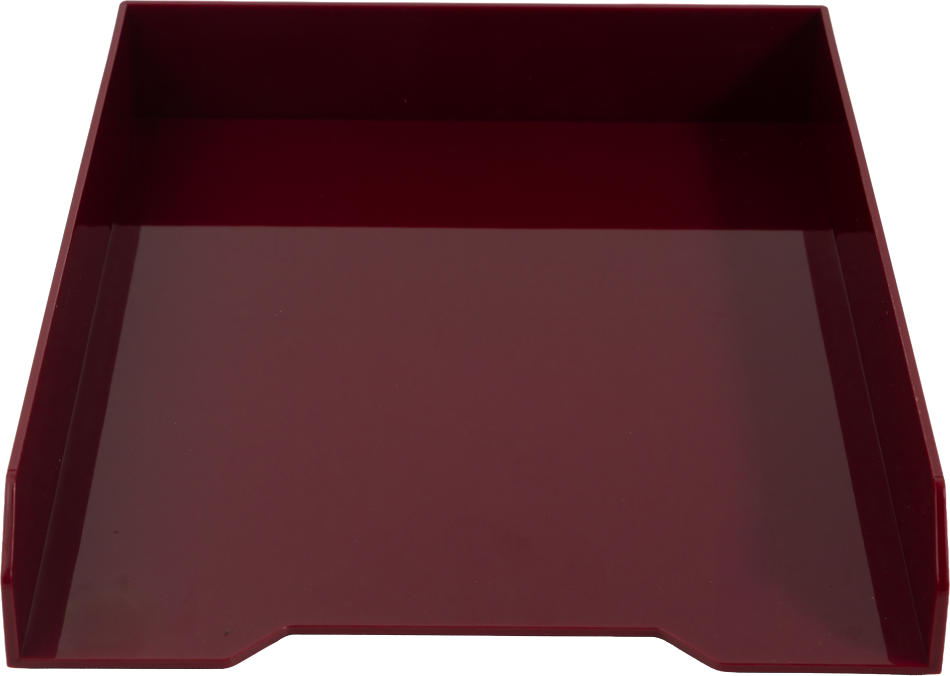 Letter Paper Tray Desk Organizer - Burgundy