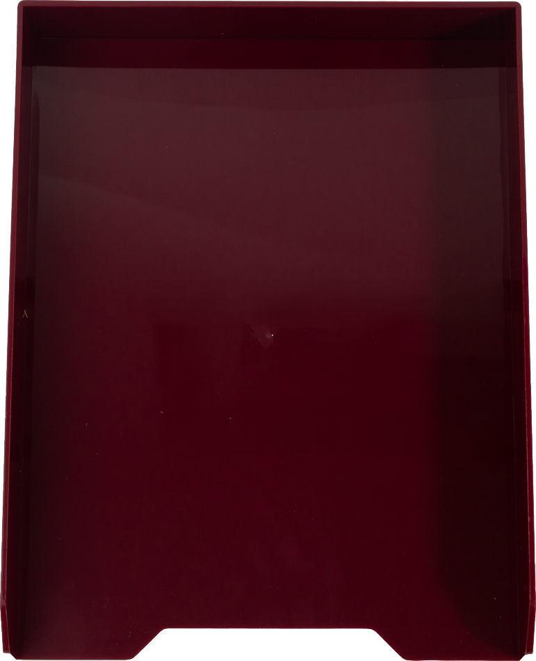Letter Paper Tray Desk Organizer - Burgundy