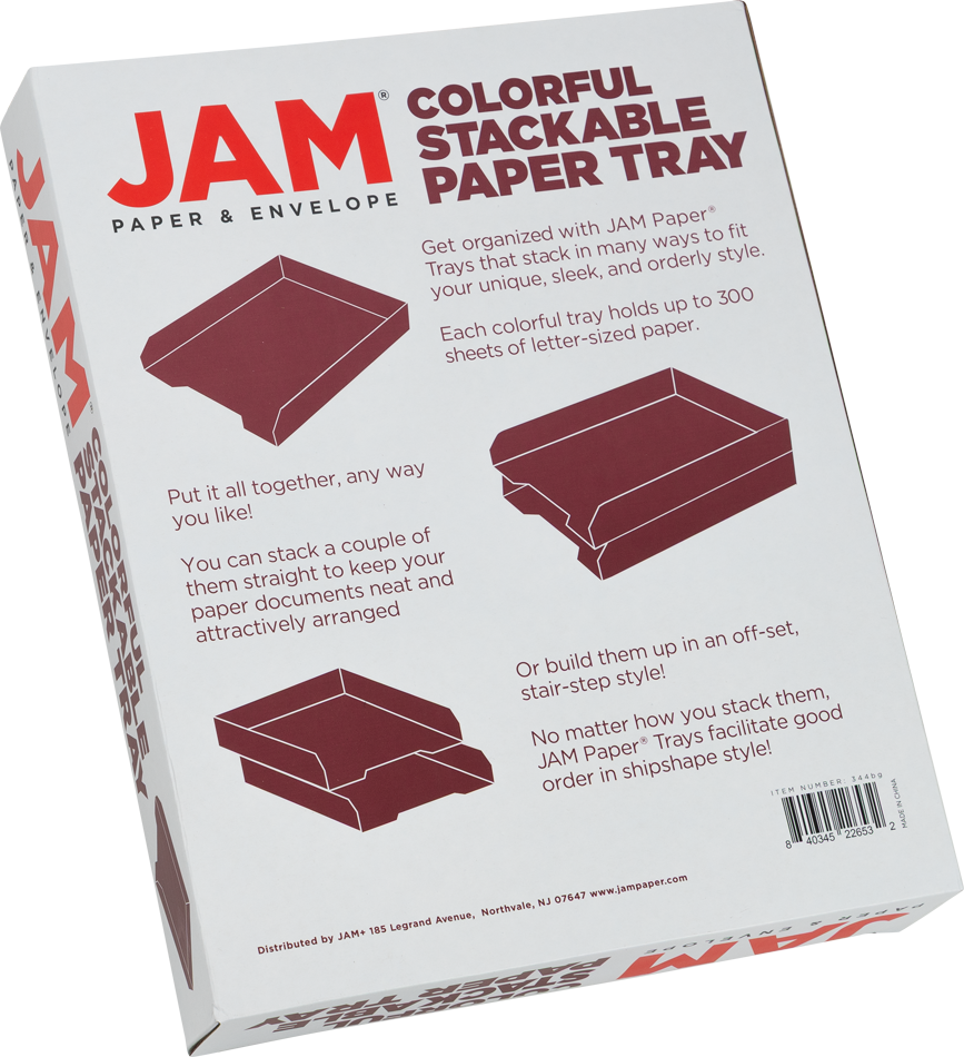 Letter Paper Tray Desk Organizer - Burgundy