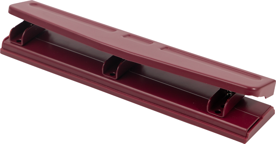 Standard 3 Hole Punch - 10 Sheet Capacity - Burgundy
