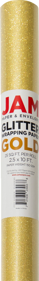 Gold Glitter Wrapping Paper (25 Sq Ft)