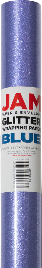 Violet Blue Glitter Wrapping Paper (25 Sq Ft)