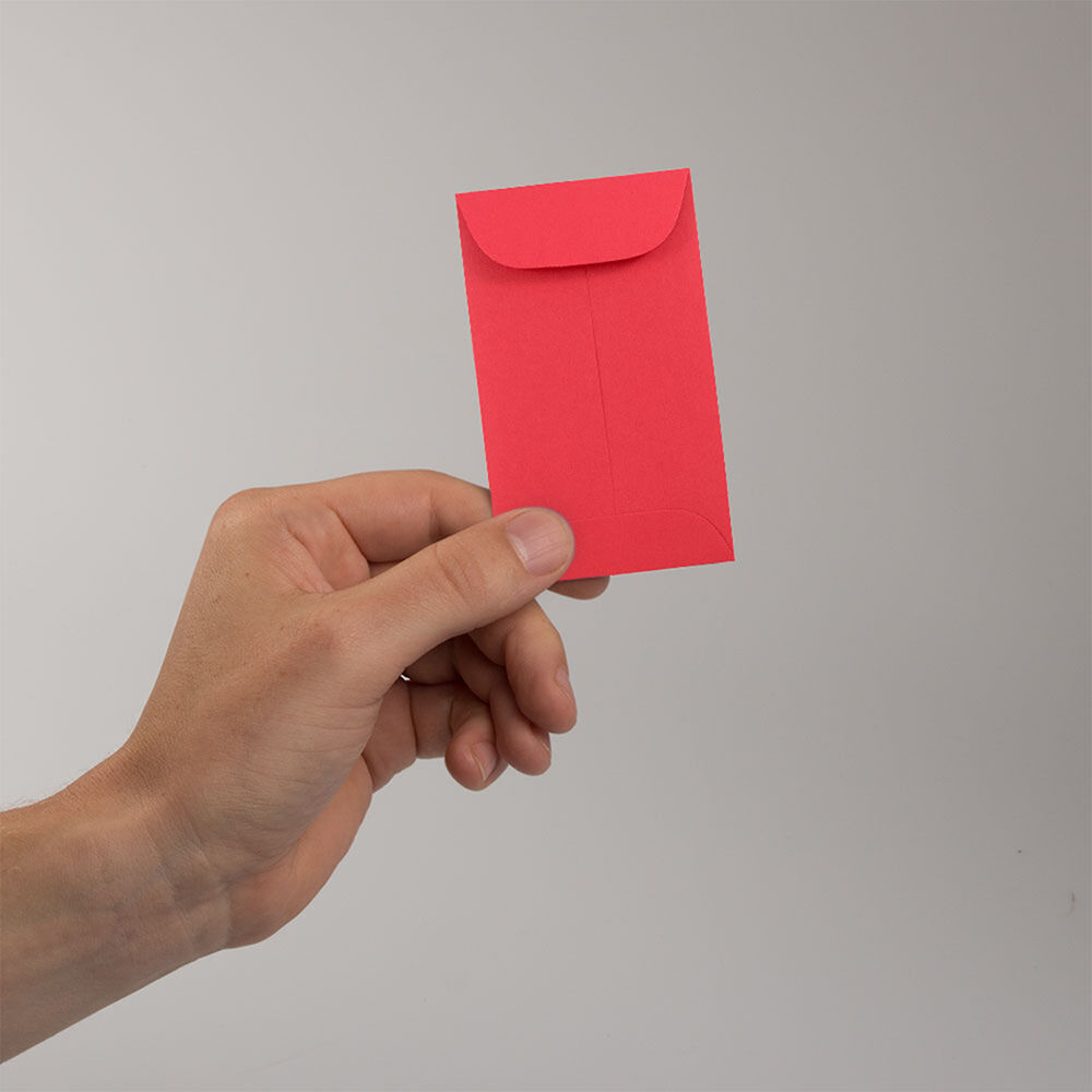 Red 24lb #3 Coin Envelopes (2 1/2 x 4 1/4)