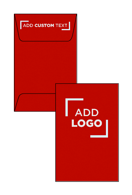 Red 24lb #1 Coin Envelopes (2 1/4 x 3 1/2)