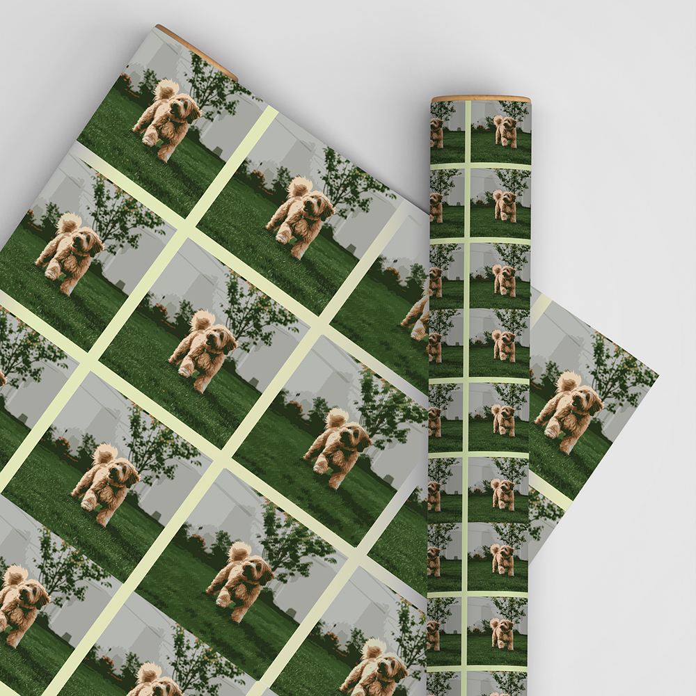 Custom Print Wrapping Paper 29 1/4" x 7' (17 Sq Ft) White Matte