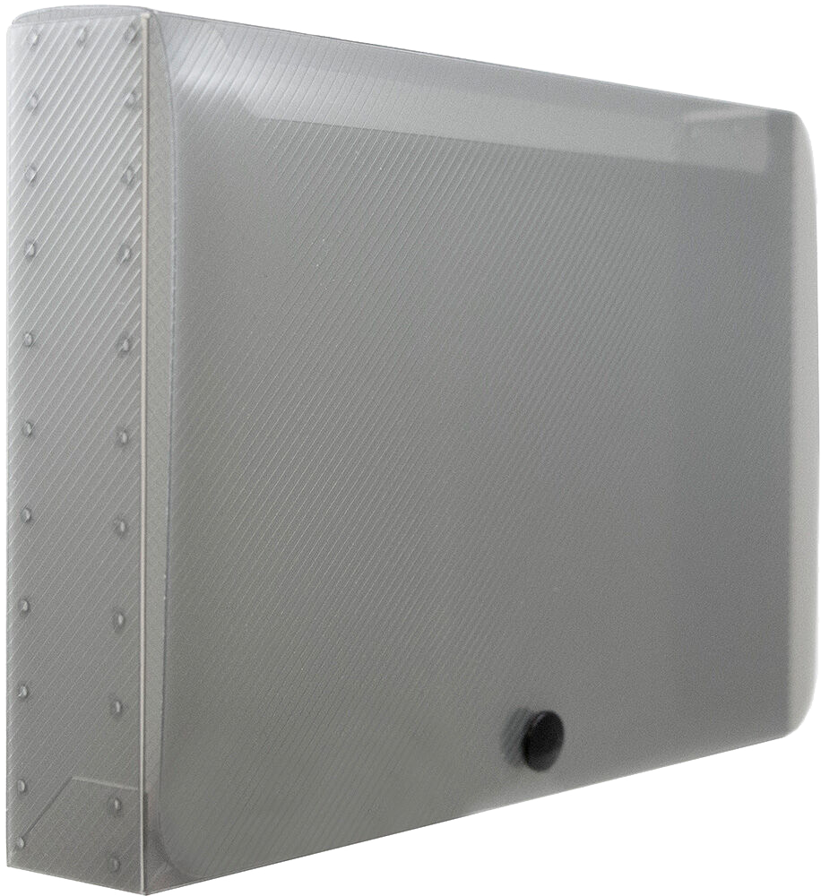 Smoke Gray 8 3/8 x 5 3/4 x 1 3/8 Plastic Snap Case Portfolios