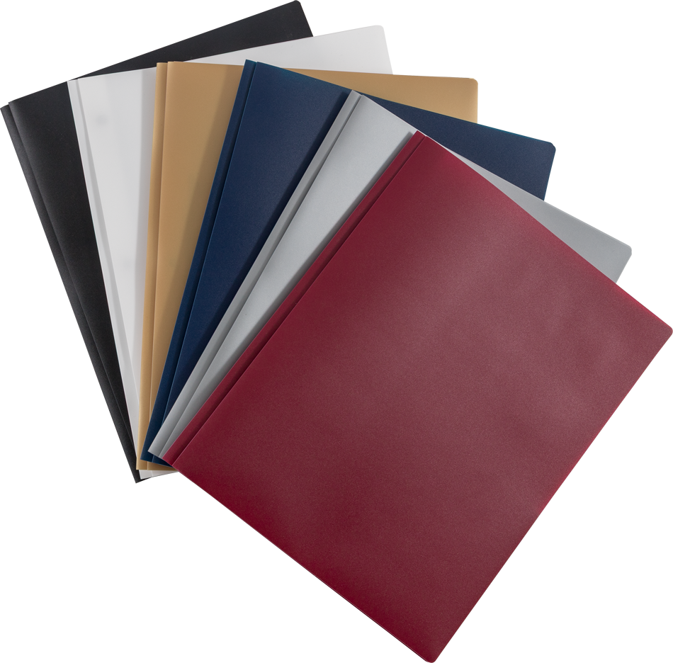 9 x 12 Plastic Pop with Clasp Folders - 6 Pack - Assorted Professional