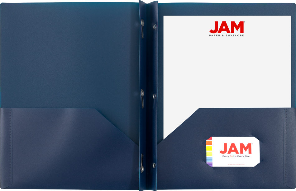 9 x 12 Plastic Pop with Clasp Folders - 6 Pack - Assorted Professional