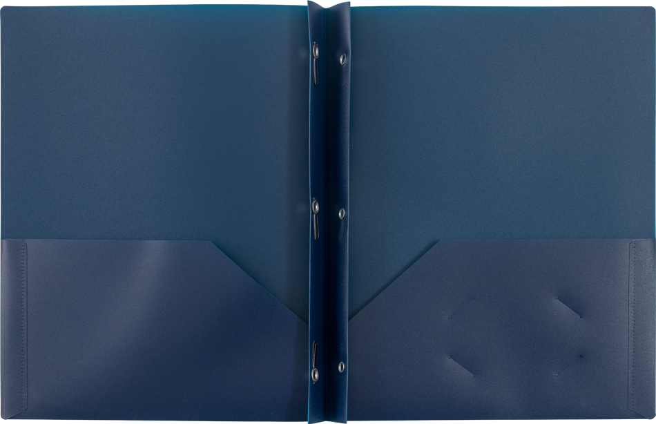 9 x 12 Plastic Pop with Clasp Folders - 6 Pack - Assorted Professional