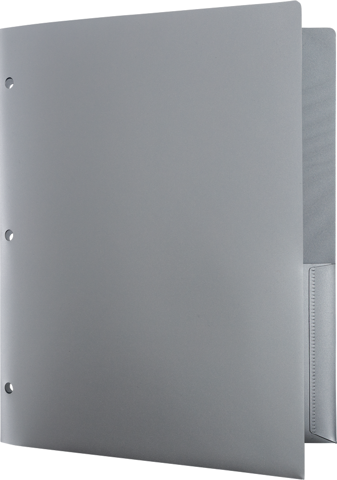 9 x 12 Plastic Heavy Duty 3 Hole Punch Folders - 6 Pack - Assorted Professional