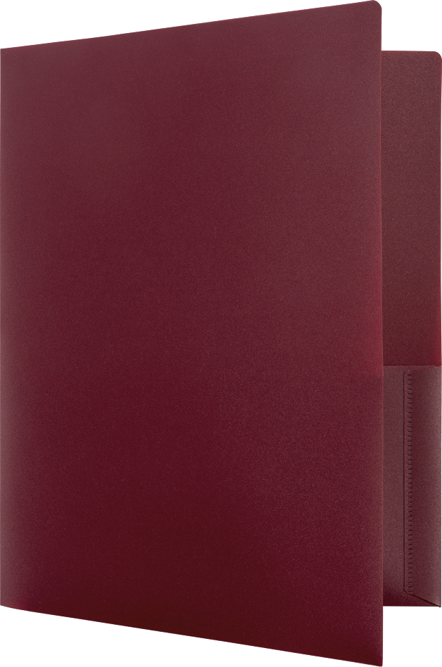 9 x 12 Plastic Heavy Duty Folders - 6 Pack - Assorted Professional