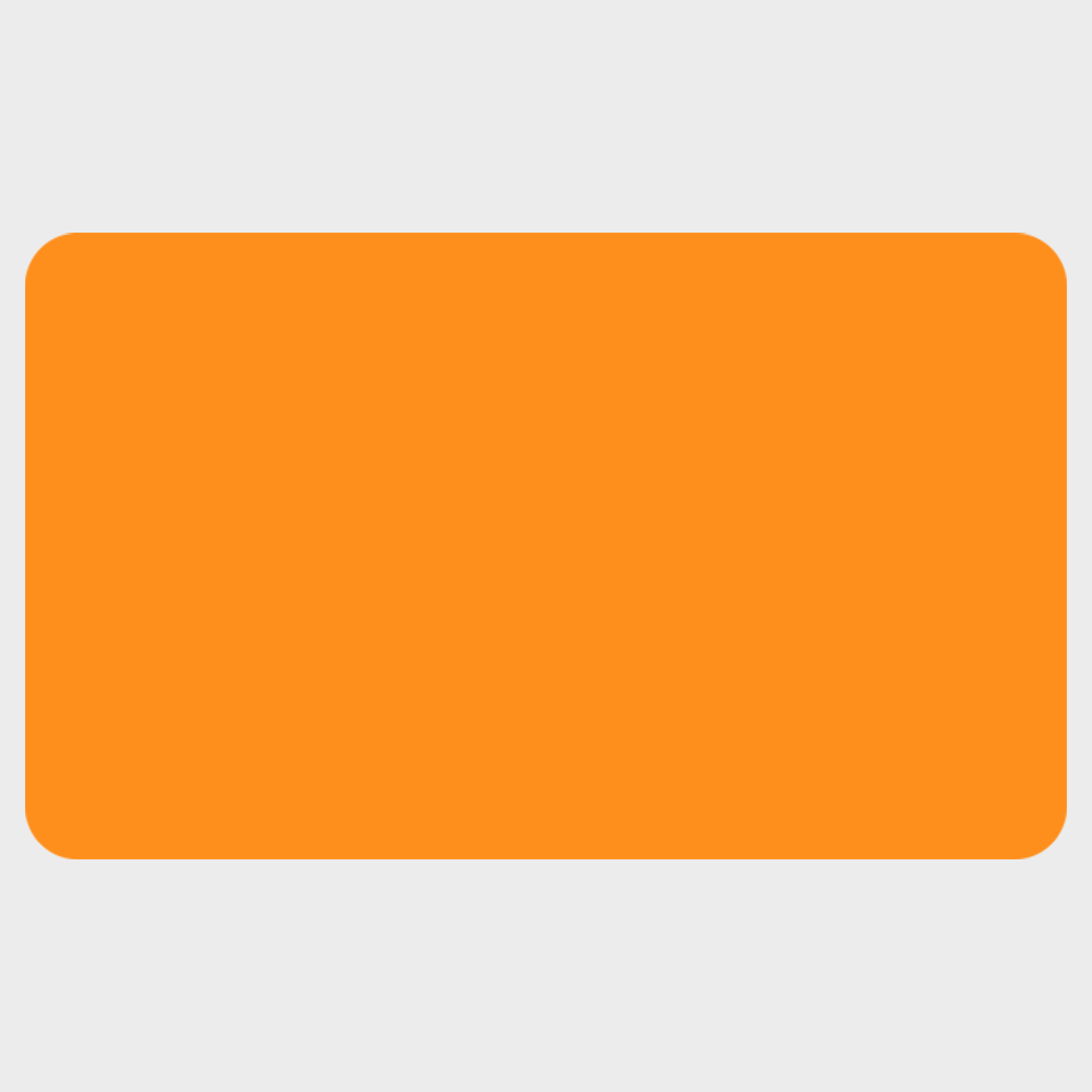Neon Orange 1 1/2 x 2 1/2 Inch Roll of Rectangle Labels - Bright Adhesive