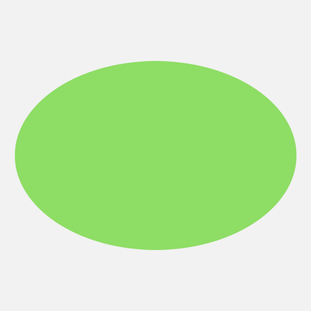 Neon Green 1 1/2 x 2 1/2 Inch Roll of Oval Labels - Bright Adhesive
